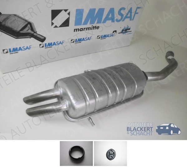 Imasaf ESD Auspuff Endtopf + Anbauteile für Lancia Kappa 2.0 20V Turbo 1998-2001-image
