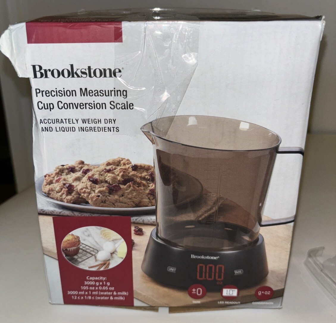 Brookstone Precision Measuring Cup Conversion Scale Accurately  dry or  liquid