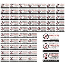 50 Pcs Jehovah's Witness No Blood Stickers JW No Blood Transfusion Stickers J...