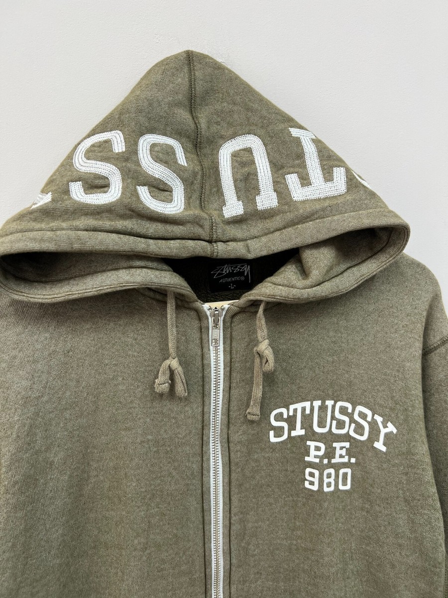 トップス 00s OLD STUSSY zip hoodie Vintage STUSSY Big Logo Hood Zip Hoodie Mens Size L | eBay