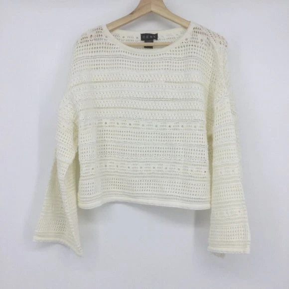 See through shop white sweater