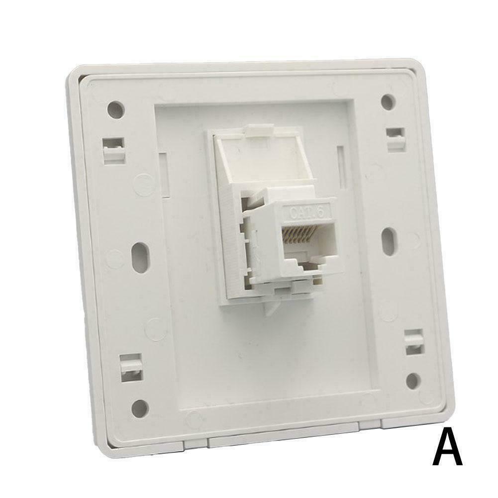 Wall Socket Plate Network Ethernet LAN CAT6 Outlet Panel RJ45 Faceplate J7V5