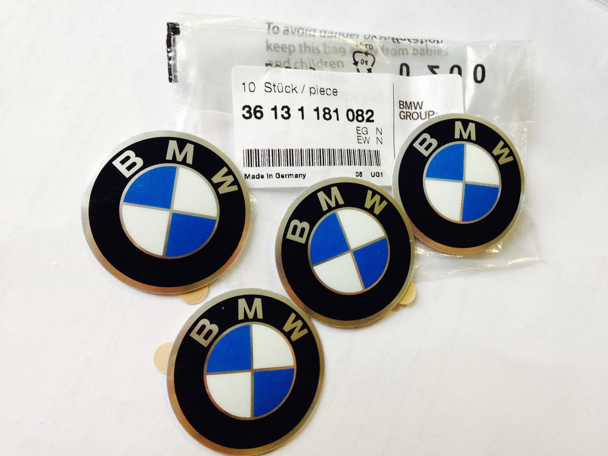 4X GENUINE BMW Wheels Center Cap Emblems sticker 114 E21 E30 R13 