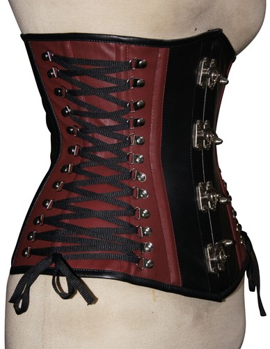 Underbust corset women - Leather corset women - Wedding corset - Black corset - Picture 4 of 9