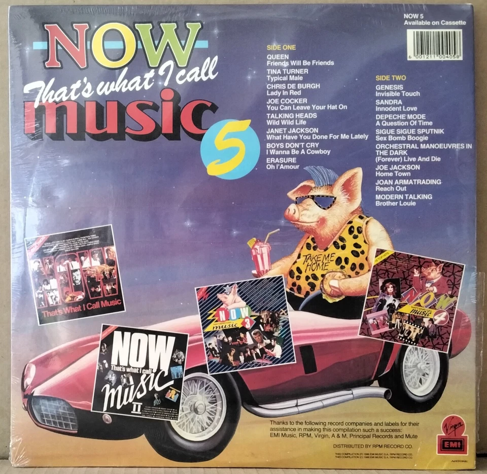 NOW That's What I Call Music 5 -1986 EMI NOW 5 STH AFRICA LP+ ROSA 12"SG BOWIE  - Imagem 3 de 4