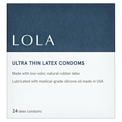 lola ultra thin lubricated latex condoms LOLA Ultra Thin Lubricated Latex Condoms, 24 Count Box main image 0