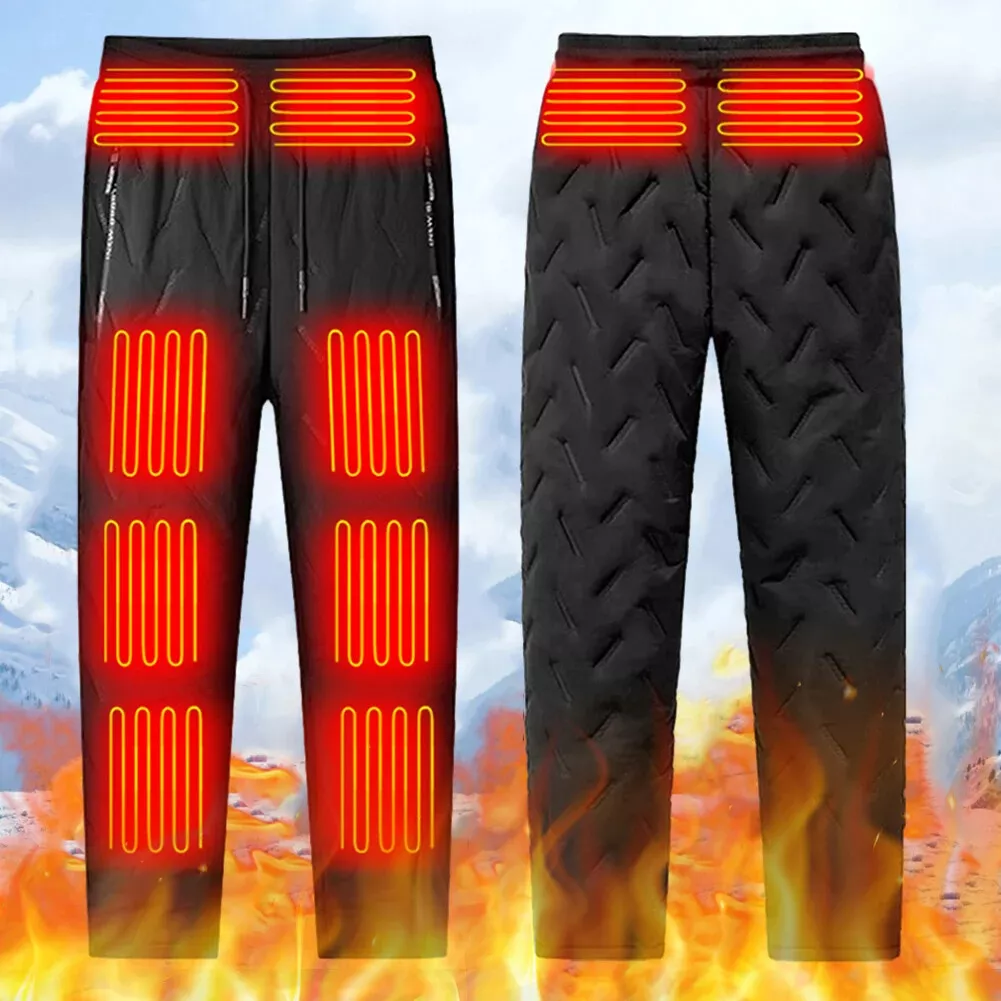 Winter Thermal Hiking Pants Heating Underwear USB Electric Heated Pants New