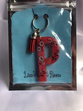 Handmade Resin Glitter Initial Keychain With Tassel Choose Letter