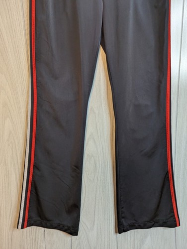 Adidas Womens Athletic Sweatpants Black Red Three Stripe Size Medium M - Picture 3 of 9