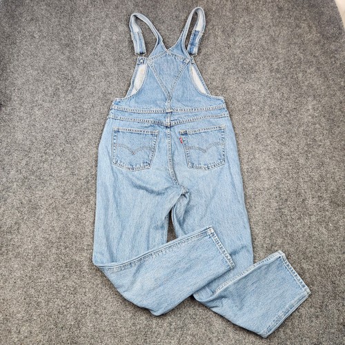 Levis Premium Overalls Womens 29x26 Blue Bib Blue Denim Big E - Picture 4 of 16