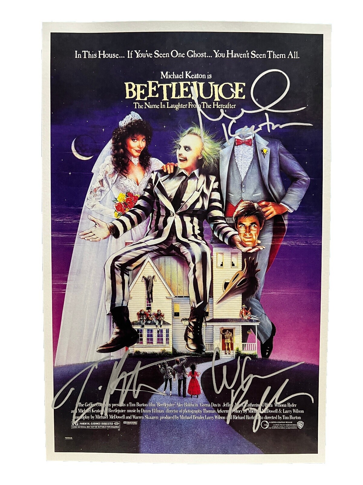 Beetlejuice Movie Script Reprint – Fully Signed By Cast – 134 Pages – Includes Keaton, Baldwin, Ryder & More