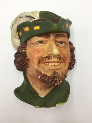 Vintage LEGEND Chalkware Robin Hood, England,1985 Signed F Wright