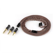 Interchangeable 3-in-1 OFC HiFi IEM Cable for Audiophiles - 2.5mm, 3.5mm, 4.4mm