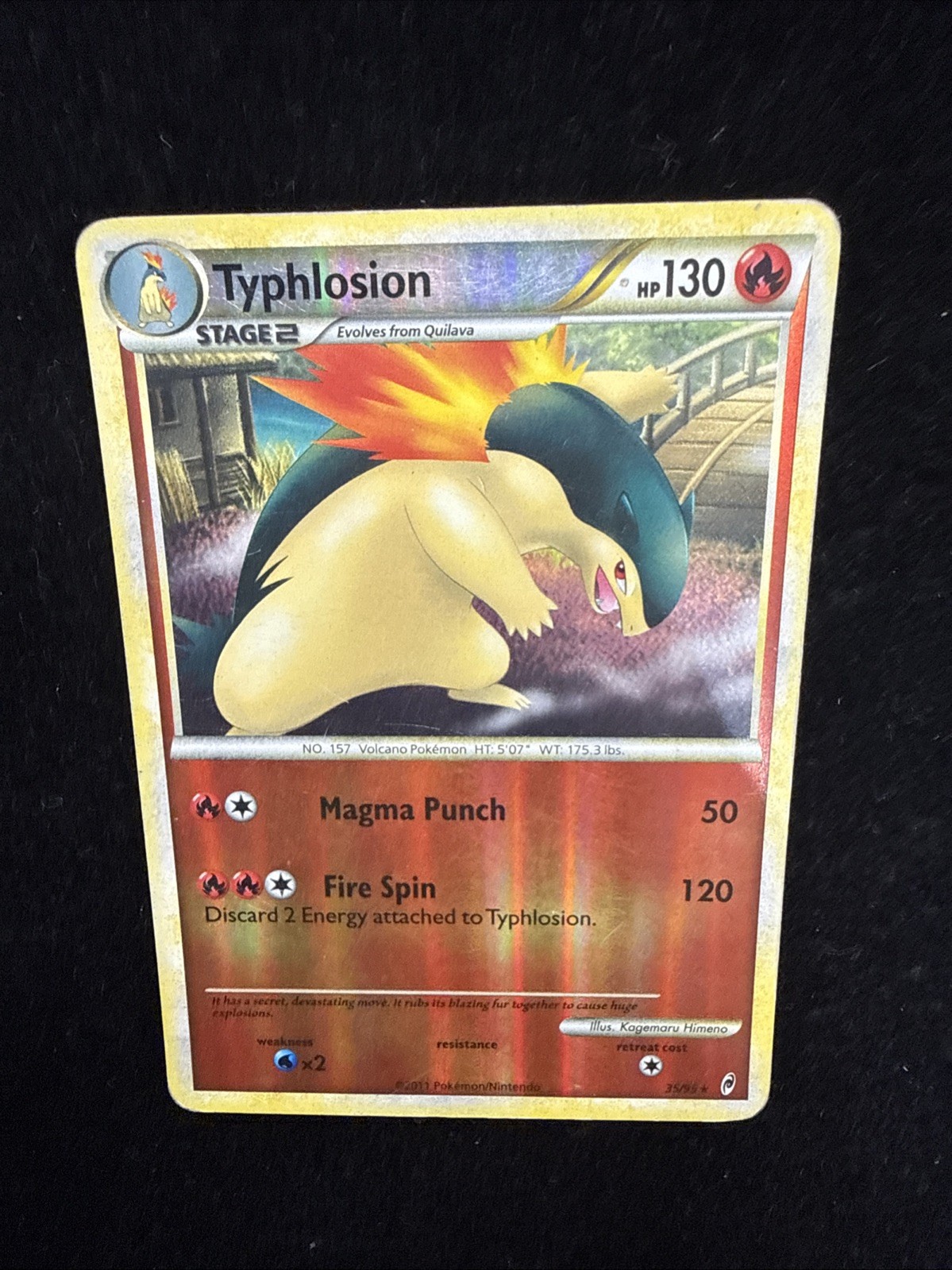 Pokémon TCG Typhlosion Call of Legends 2011 - 35/95 Regular Rare Non Holo - LP+