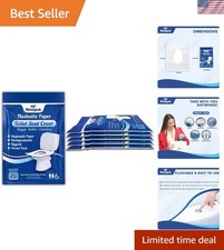 Potty Training and Travel Essential: 60 Pack XL Biodegradable Toilet Seat Covers