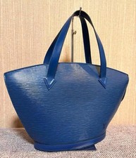 Louis Vuitton Epi Saint-Jacques Handbag Blue Leather Made in France Excellent