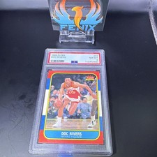 Fleer 1986-87 Doc Rivers Atlanta Hawks #91 PSA 8 Graded Basketball Card