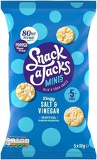 Snack A Jacks Salt & Vinegar Rice Cakes 5 x 19g Multipack Healthy Snacks