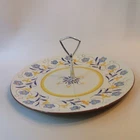 Stangl Fairlawn Pottery Large Center Handle Tidbit Tray Platter 12.5 Inch