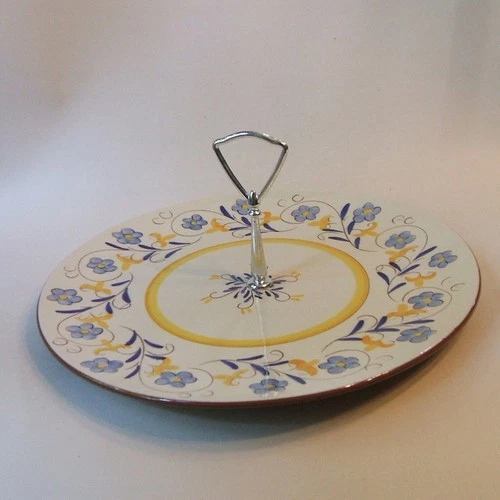 Stangl Fairlawn Pottery Large Center Handle Tidbit Tray Platter 12.5 Inch