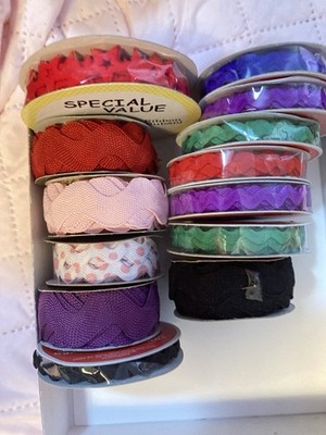 Lot Of 13 full Rolls Of Rick Rack, shipping in USA