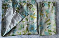 Curtains Window X2-Ring top-Each 110 x210cm New-Multicoloured