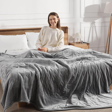 Heated Blanket Queen Size Electric Blanket 84''X90'' - Machine Washable Gray
