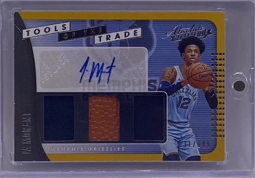 JA MORANT 2019-20 ABSOLUTE TOOLS OF THE TRADE PATCH ROOKIE RC AUTO #/199 RPA SP