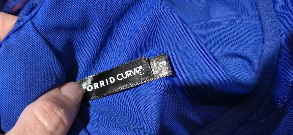 NWOT Torrid Curve Size 3 3x Royal Blue Bralette Lace Un Padded Comfort Straps - Image 4 of 4