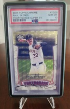 Marketplace image: Topps 2025 Chrome Paul Skenes Youthquake YQ-29 Superfractor 1/1 PSA 10