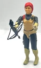 Vintage 1982 Straight Arm G I Joe SCARLETT Figure with Crossbow - read