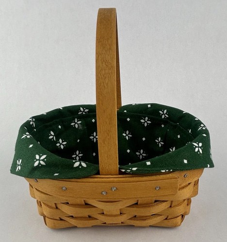 Longaberger Horizon Of Hope Basket With Lid Green Fabric Protector & Tie On 1999 - Picture 6 of 12