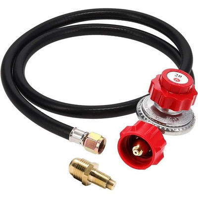 #ad 4 ft. 0 PSI to 20 PSI High Pressure Propane Regulator and Hose with Propane Orif $17.35