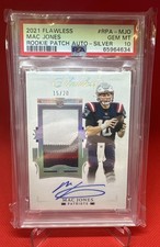 2021 Flawless Mac Jones Rookie Patch Auto-Silver RPA-MJO  /20 PSA 10 POP 2🔥