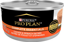 Purina Pro Plan Adult Grain-Free Chicken  Spinach Entree Wet Cat Food,24x5.5oz