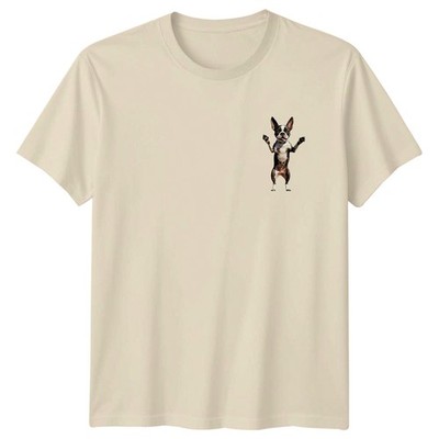 Boston Terrier Hunde Tiere Herren T-Shirt Damen Tee Grafik Unisex Oberteil