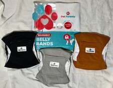 Pet Parents Washable Belly Band Male Dog Diapers, Dog Wraps 3-count Size M