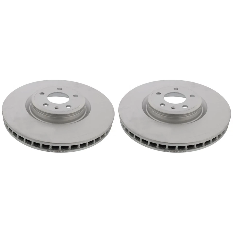 2x MAPCO Disques 349mm Ventilé Avant Convient pour Audi A4 A5 A8 Q5 Q7 VW T - Photo 2/4