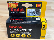 KODAK 35mm Black  White 400 35mm Film 3 Rolls Pack Expired 01/2005 New In Box