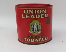 Vintage Union Leader Smoking Tobacco Tin