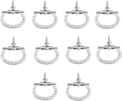 dophee 10Pcs Mini Cabinet Pulls, Self-Tapping 24x27mm/0.94''x1.06'', Silver 