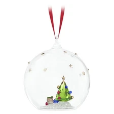 ⭐ Swarovski Holiday Cheers 🎁 Tree & Gifts Crystal Ball Ornament 5681633 – NIB