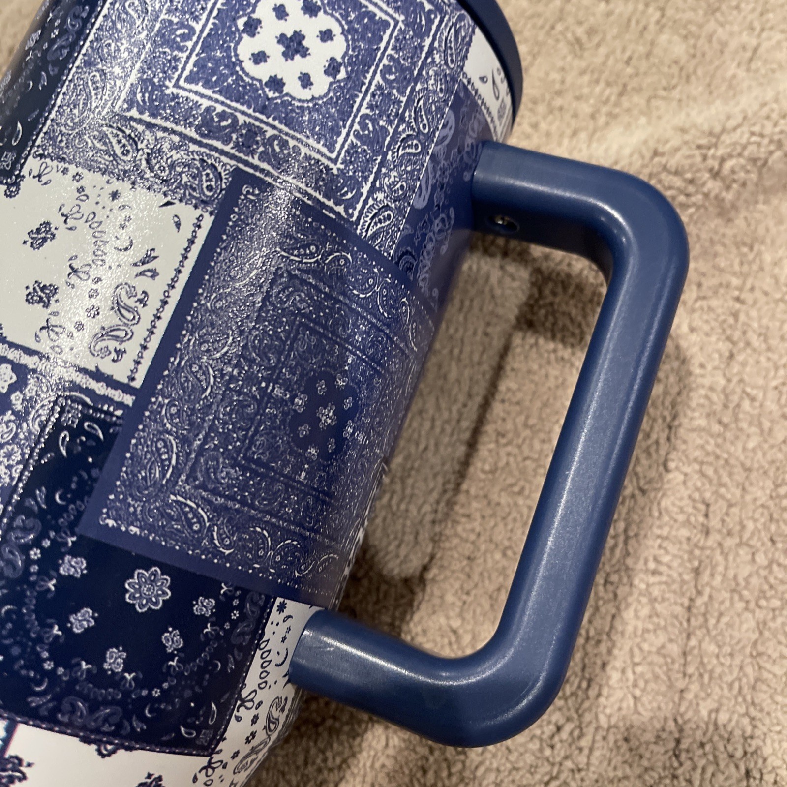 HydroJug x Fabletics LUXE360 Indigo Patchwork 40oz Traveler New