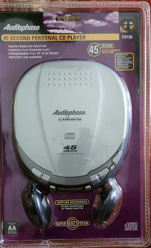  Anti-shock,  CD156, Personal CD Player With Headphones, Vintage sealed