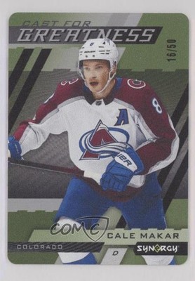 2022-23 Synergy Cast for Greatness Metal Green Achievement 16/50 Cale Makar 1u6