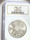 1886 Morgan Silver Dollar NGC MS-64 Blast White