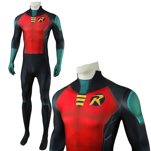 The Robin Teen Titans Cosplay Overall Kostüm Erwachsene Kinder Body Halloween - Bild 12 von 23