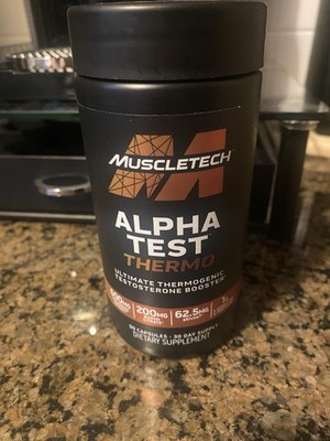 MuscleTech Alpha Test Thermogenic Testosterone Booster, Supports Muscle EXP 2028