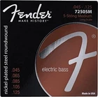 Fender 7250 5 String Bass Strings, Nickel Plated Steel, Long Scale, .045-.125
