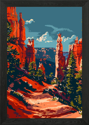 Bryce Canyon Utah USA Gerahmtes Wandbild Poster Leinwanddruck Bild